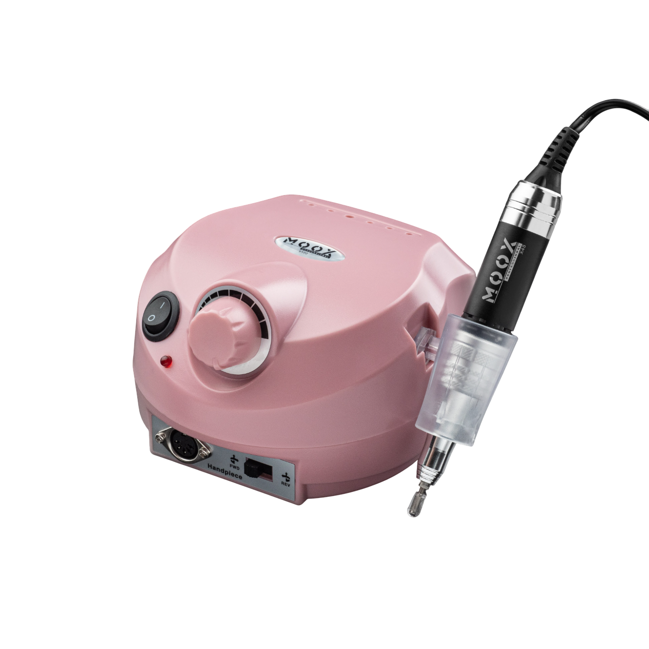 Фрезер профессиональный Мокс X500 65 Вт 45000 об/мин для маникюра и педикюра Розовый