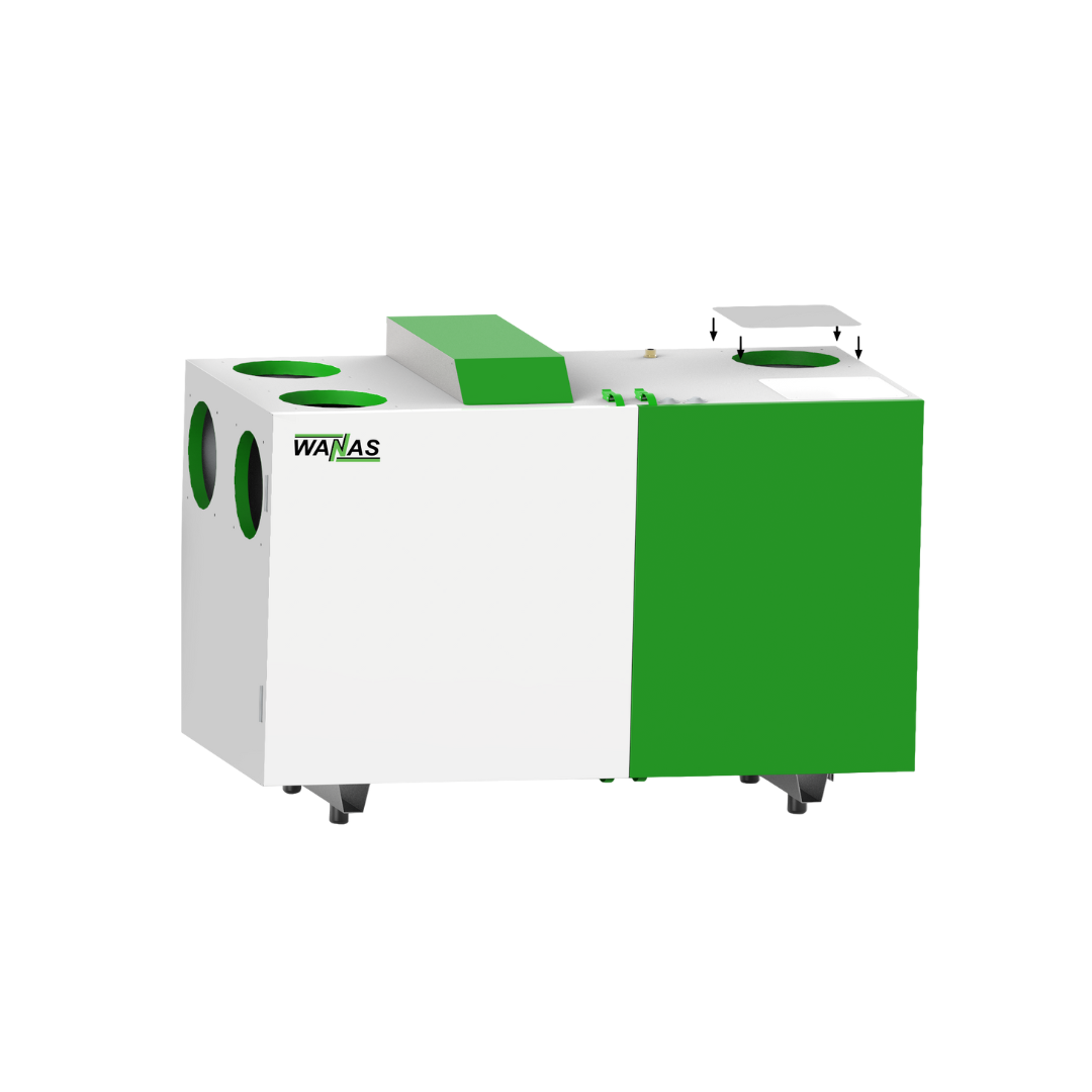 Вентиляційна установка з рекуперацією тепла WANAS Combo 1030 V/H Prestige Smart 4в1 з фреоновою батареєю та агрегатом Midea зволоження (41d91663)