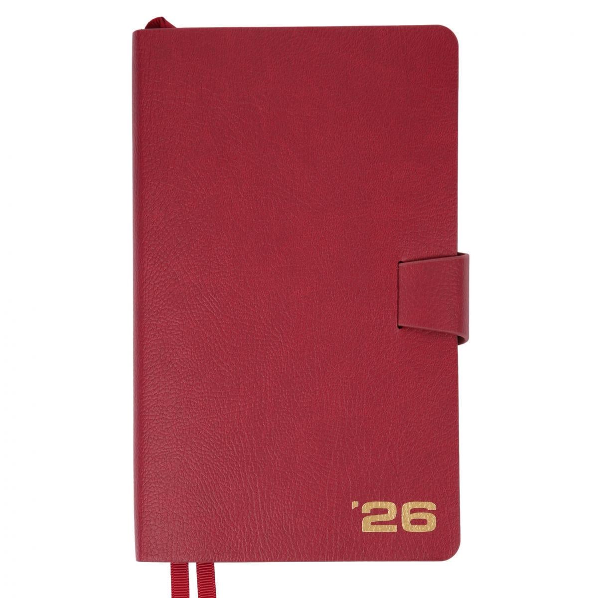 Дневник датированный 2026 Leo Planner Alpha 12х20 см 352 стр. Бордовый (252630)