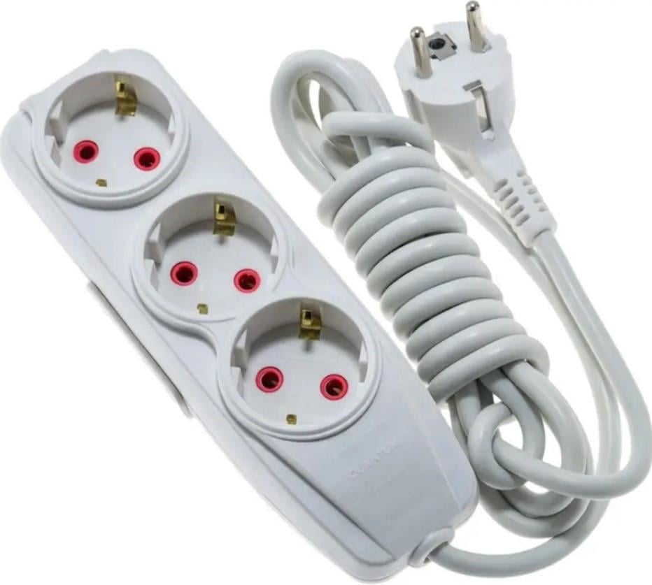 Удлинитель Quantum Bestline 3 поста с заземлением 2 м Белый (2380378589) Удлинитель Quantum Bestline 3 поста с заземлением 2 м Белый (2380378589)