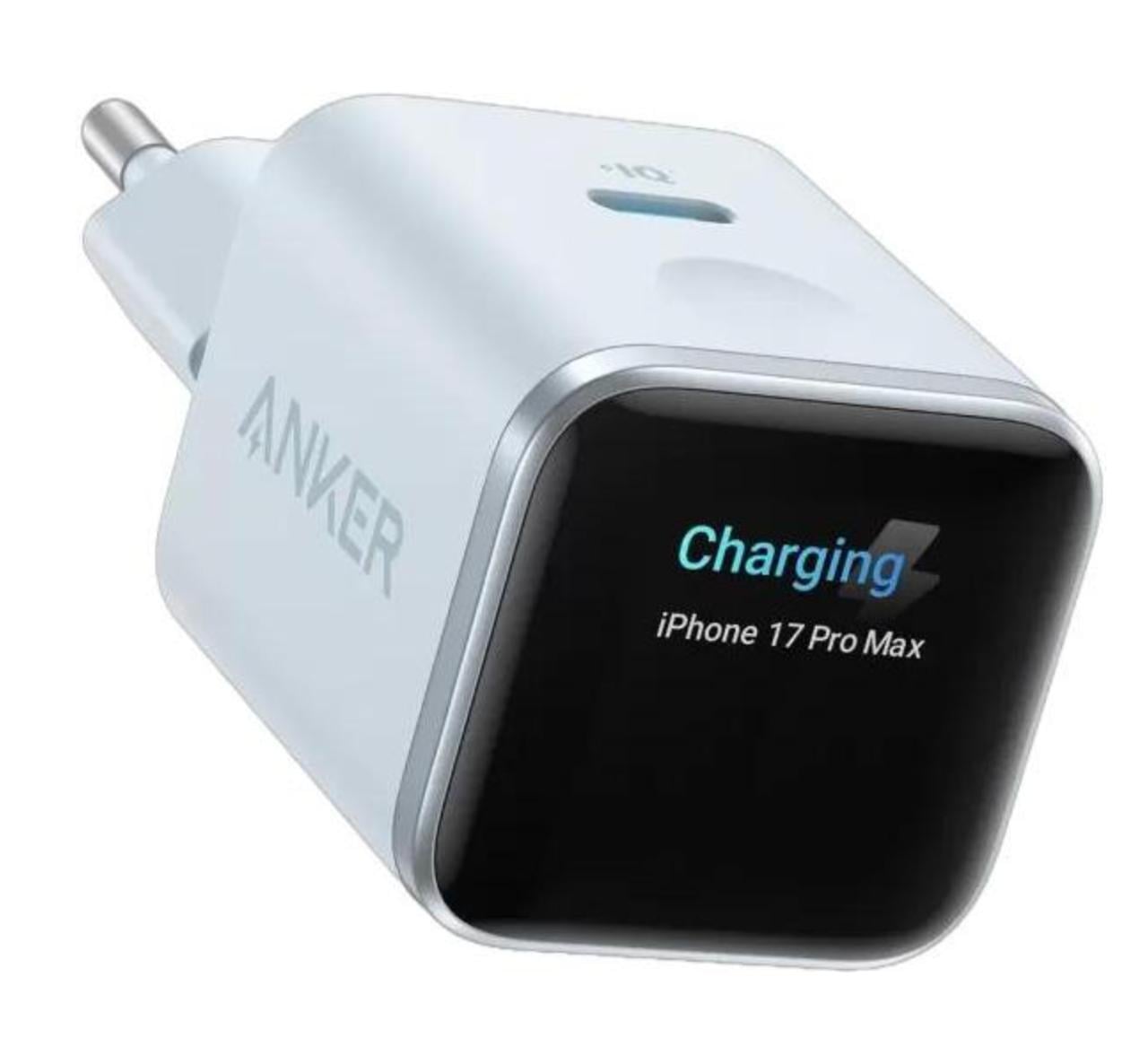 Зарядное устройство для Anker Nano Charger Smart Display 45W Misty Blue