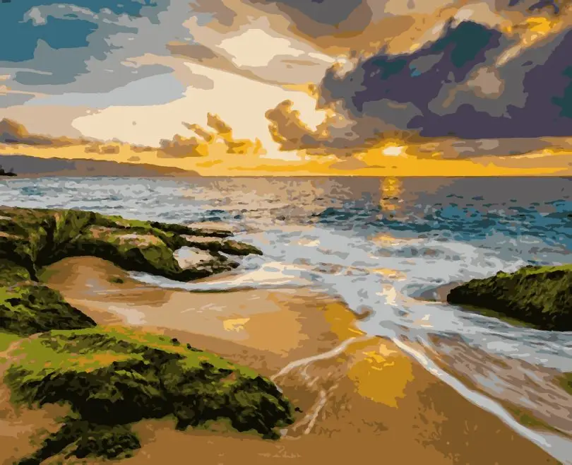 Картина по номерам Artissimo Закат на море 40x50 см без коробки (PN6459)