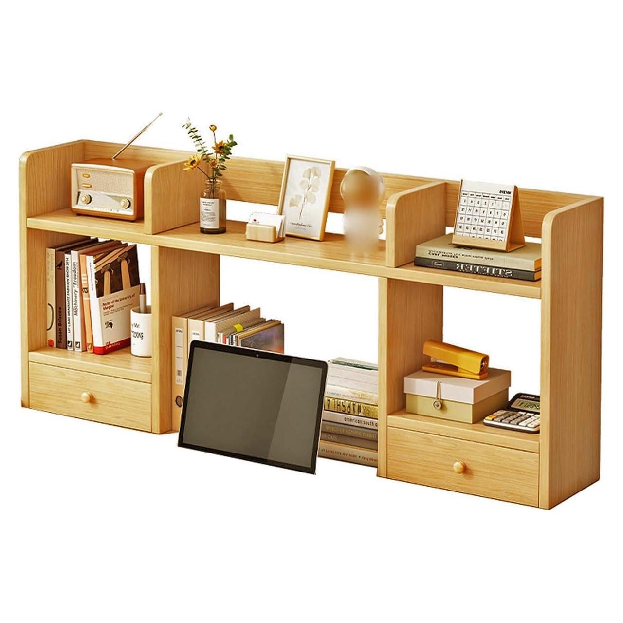 Полка-надстройка настольная из дерева Райбен карри (АКД-003803) Полка-надстройка настольная из дерева Райбен карри (АКД-003803)