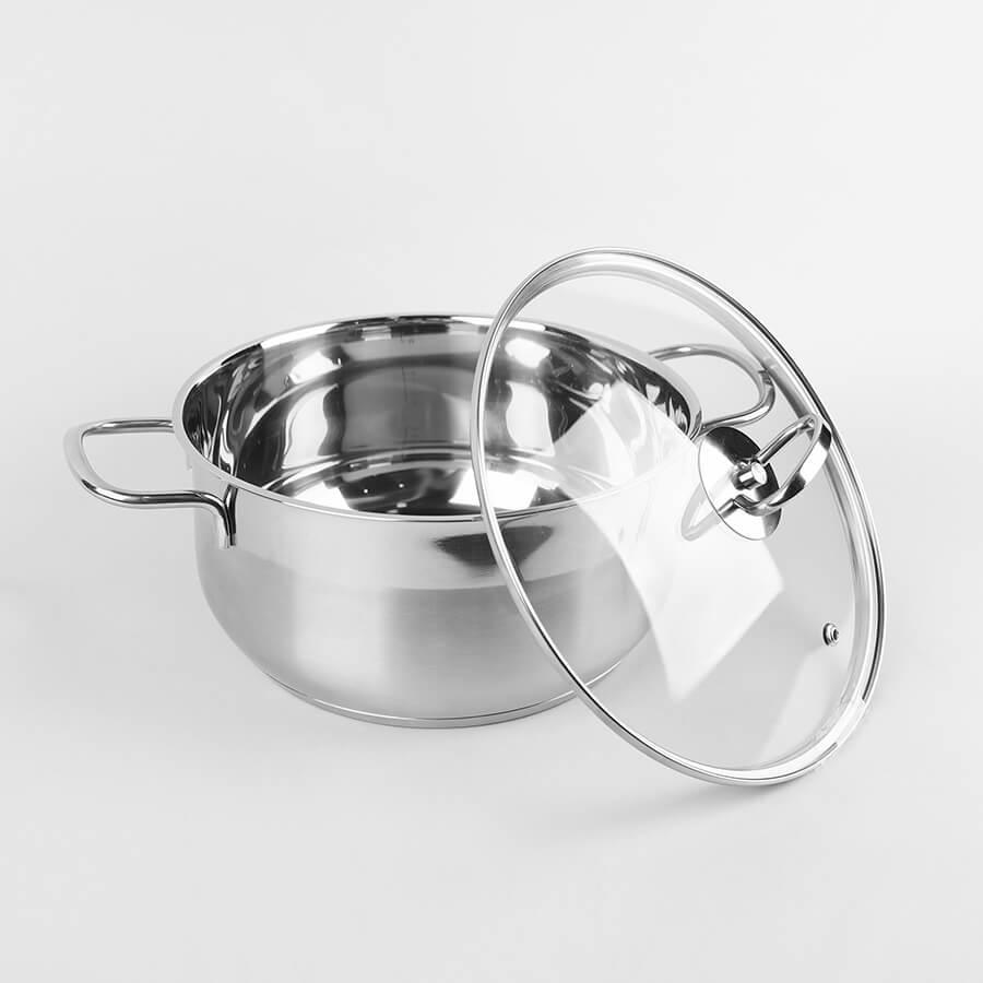 Кастрюля с жаростойкой крышкой для всех видов плит 1,9 л (MR-3508-18)