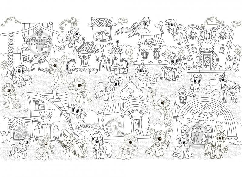 Обои - раскраски Pasportu Пони 60х100см 201-1981610