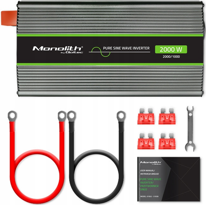 Інвертор 12230 Qoltec з чистою синусоїдою 2000 Вт (2328871045) - фото 7 Інвертор 12230 Qoltec з чистою синусоїдою 2000 Вт (2328871045) - фото 7