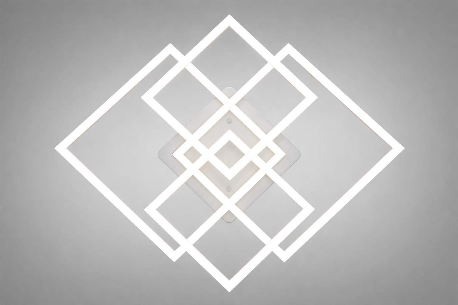 Люстра потолковая светодиодная четыре квадратных плафона 120W Белый (11015/2+2WH)