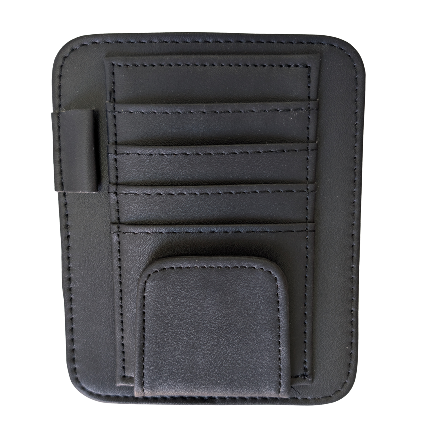 Держатель автомобильный для очков на козырек с органайзером для карт Черный (40048)