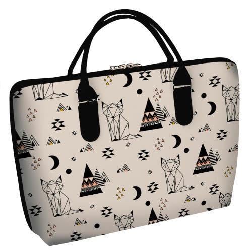 Сумка тканевая Presentville Лисица и вигвам (SW 16A074 BL)