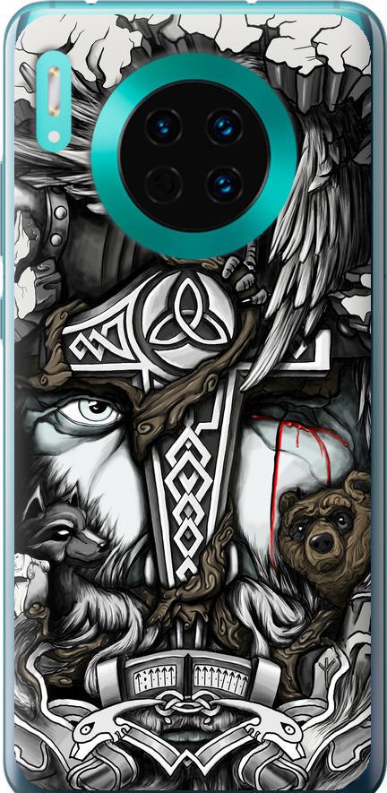 Чехол на Huawei Mate 30 Тату Викинг (4098u-1773-42517) Чехол на Huawei Mate 30 Тату Викинг (4098u-1773-42517)