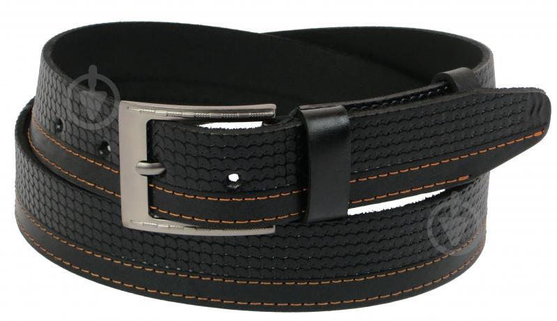 Кожаный ремень Skipper 110-130 x 3.8 см Черный (1121-38)