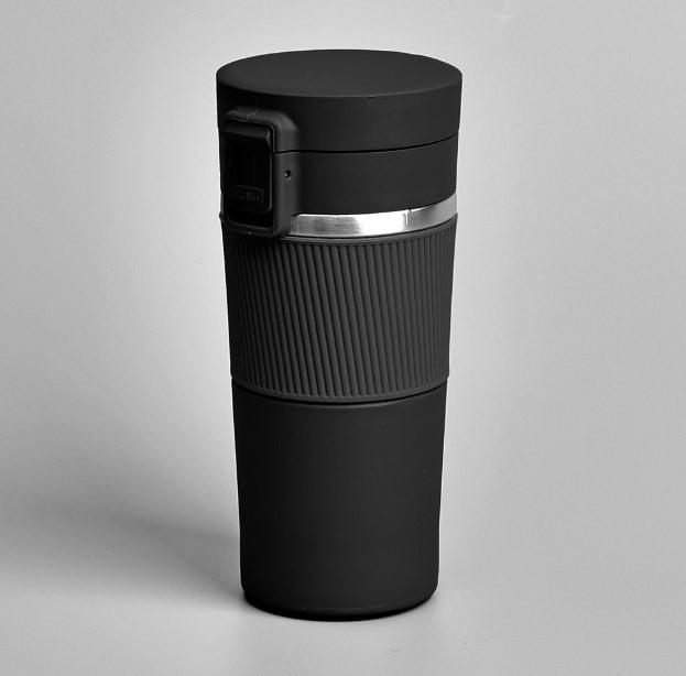 Термокружка с силиконовым ободком 380 мл (LU001237)