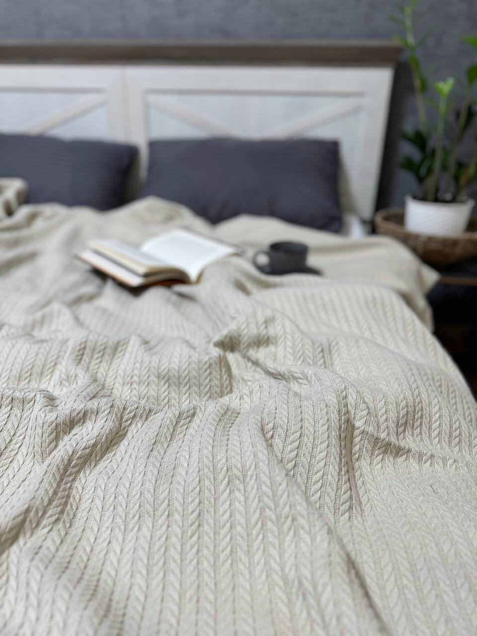 Покрывало на кровать хлопковое полуторный Бежевый (ВЕ2201В-05) - фото 3 Покрывало на кровать хлопковое полуторный Бежевый (ВЕ2201В-05) - фото 3