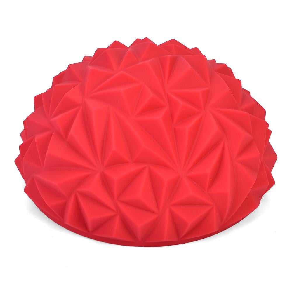 Массажная полусфера MS 2137 для развития гибкости и координации Красный - фото 1