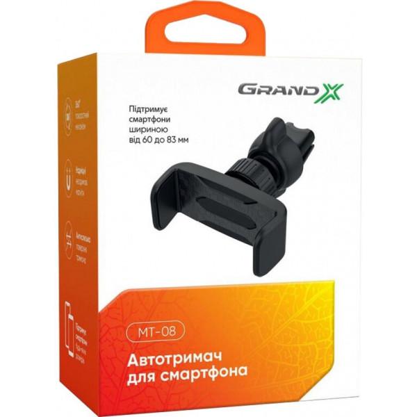 Grand-X Автодержатель для смартфона Grand-X (крепление на дефлектор) MT-08 - фото 6