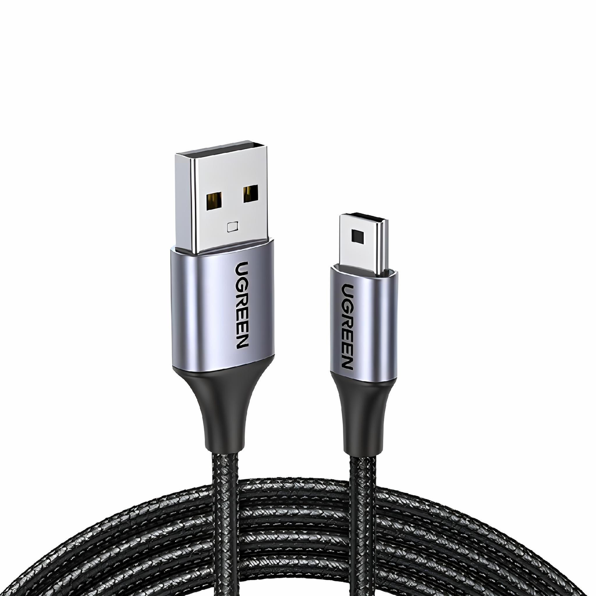 Кабель UGREEN US375 USB 2.0 A Male to Mini USB Male Cable 2 м Black (6957303887965)