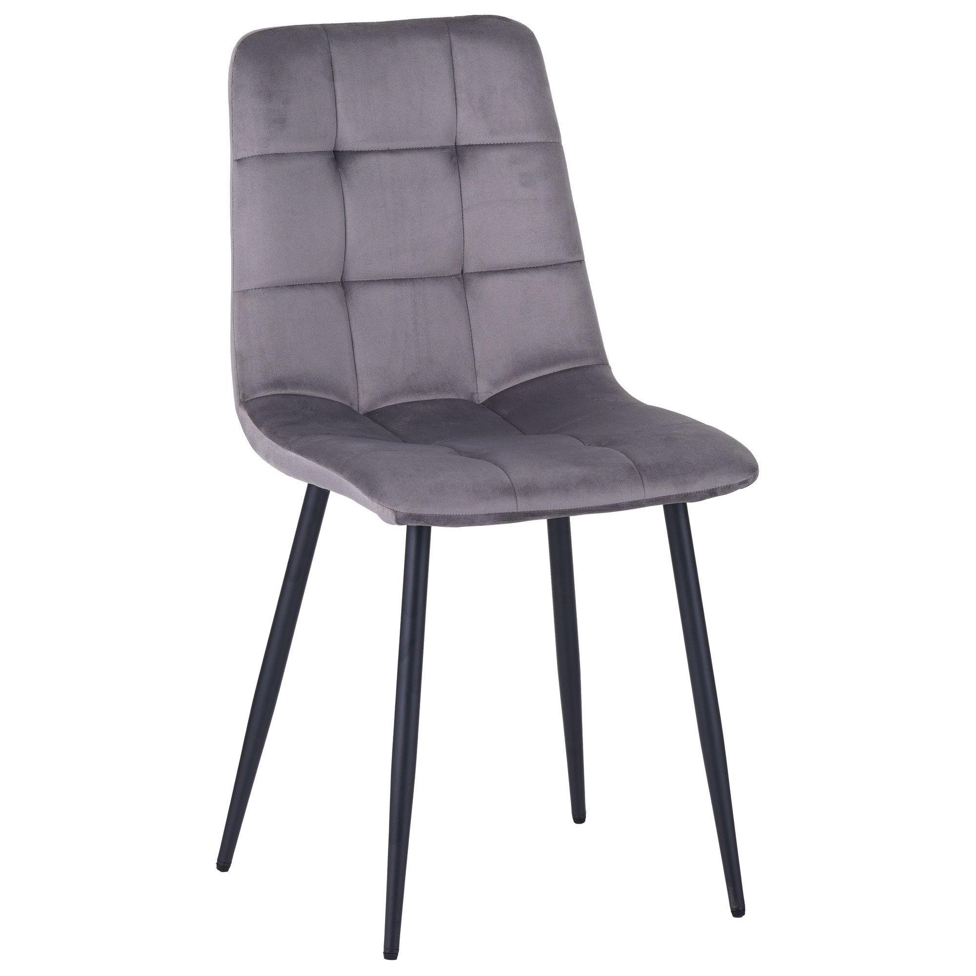 Стул AMF Cherry Черный/Вельвет Серый (555311) - фото 1 Стул AMF Cherry Черный/Вельвет Серый (555311) - фото 1