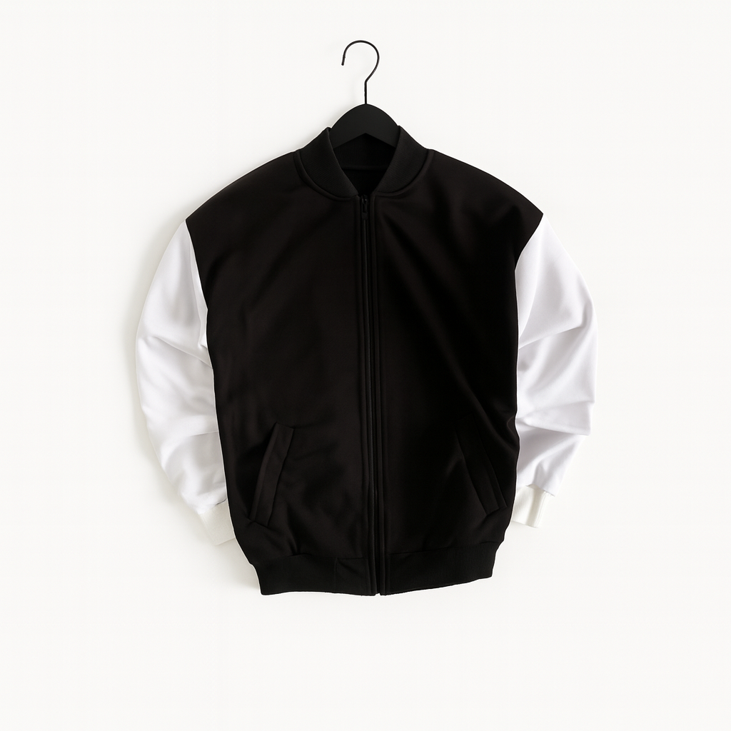 Бомбер чоловічий спортивний XS Чорно-білий (31434062)