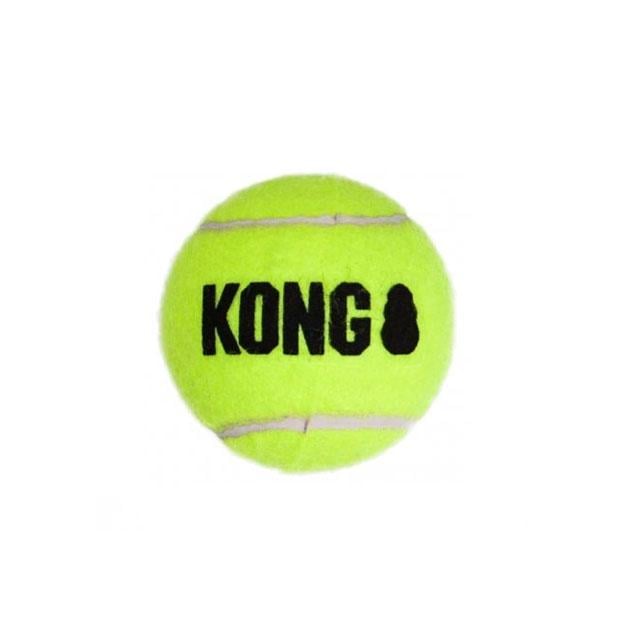 Игрушка для собак средних пород KONG AirDog SqueakAir Ball Теннисный мяч М Ø 6,4 см 3 шт. Желтый (035585775203)