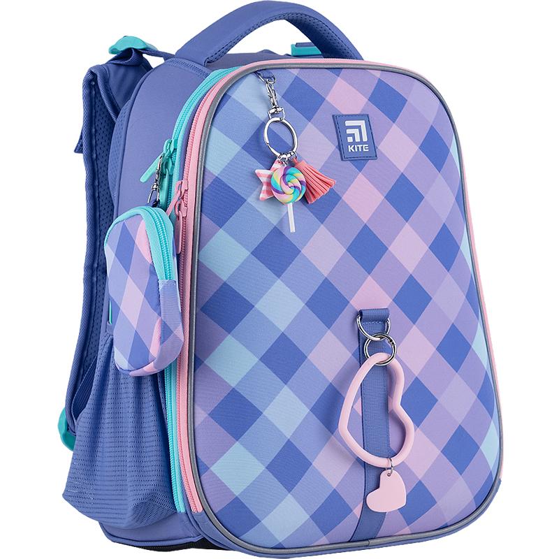 Шкільний рюкзак каркасний Kite Education Purple Chequer K24-531M-2