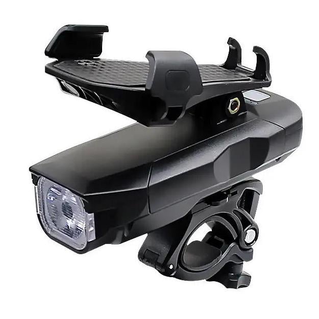 Велофонарь с сигналом и держателем телефона BG-1951/HJ-068 Черный (28869343)