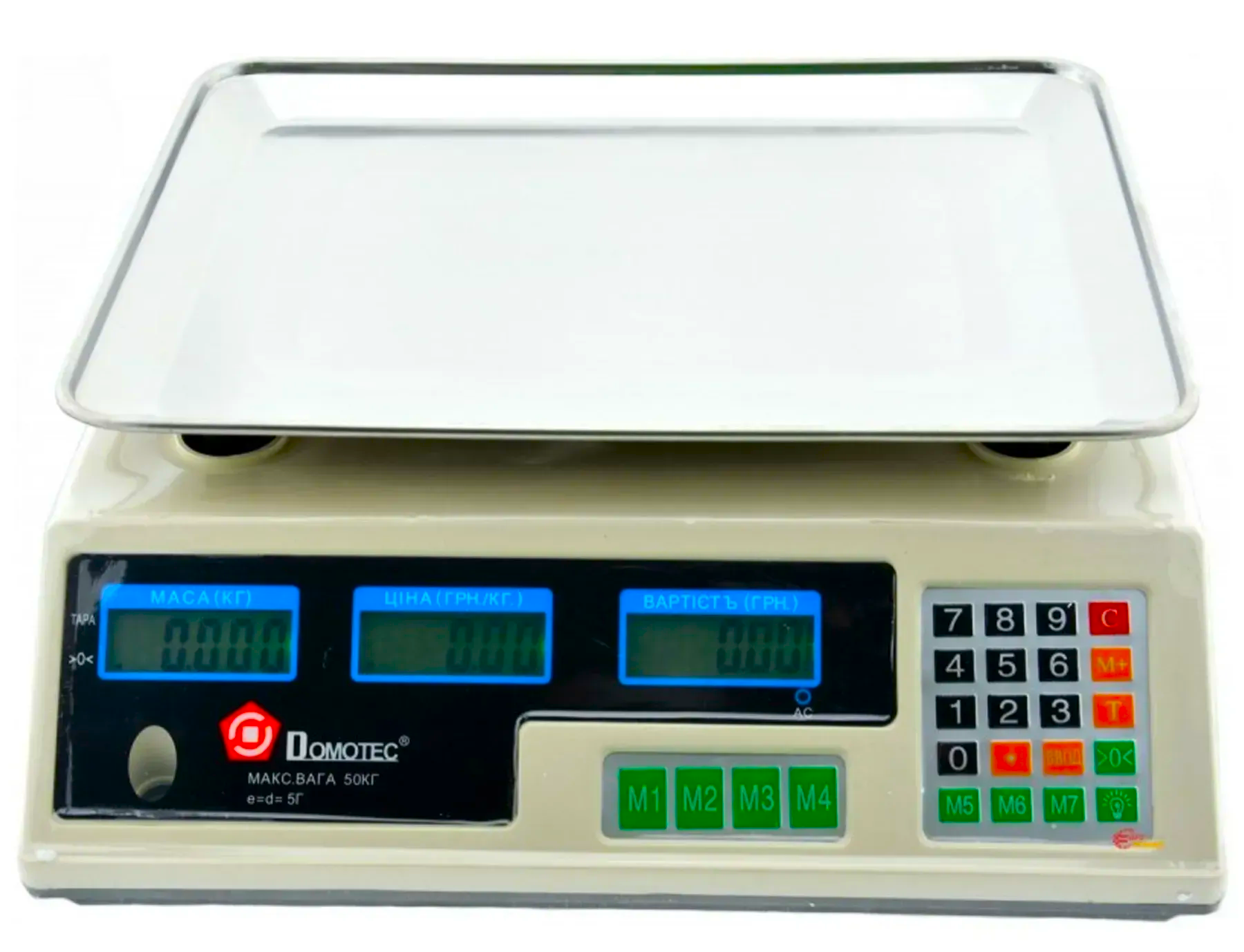 Весы торговые электронные Domotec MS 228 до 50 кг аккумуляторные со счетчиком цены (25343645)