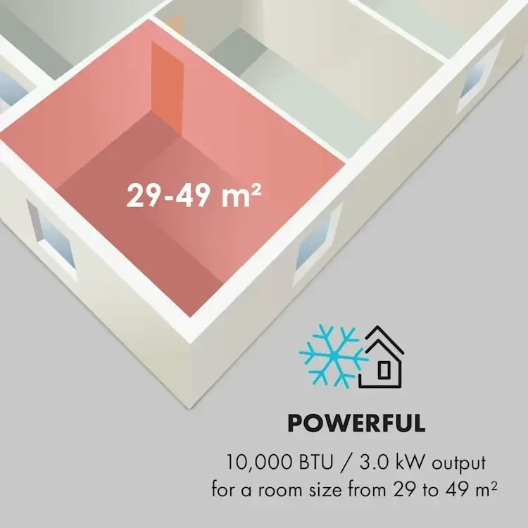 Кондиціонер мобільний Klarstein Metrobreeze Rom 29-49 м² 10 000 BTU A+ Wi-Fi - фото 2 Кондиціонер мобільний Klarstein Metrobreeze Rom 29-49 м² 10 000 BTU A+ Wi-Fi - фото 2