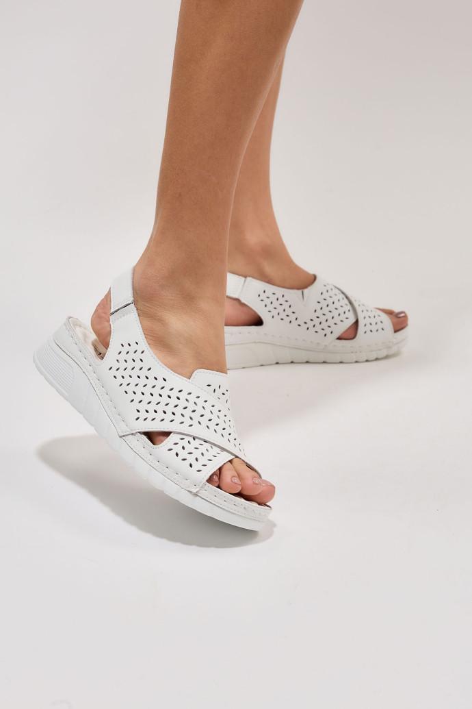 Босоножки женские ALLSY кожаные р. 41 Белый (195325) - фото 4 Босоножки женские ALLSY кожаные р. 41 Белый (195325) - фото 4