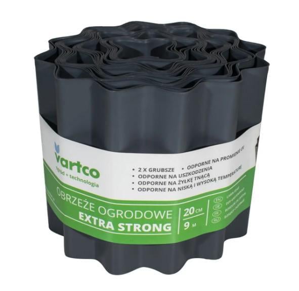 Бордюрная лента VARTCO 9 м х 20 см Серый (БОРЛ0008)