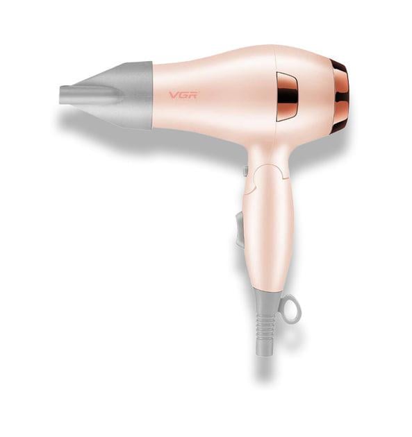 Фен для волос VGR V-432 дорожный с ионизацией 1000 Вт Розовый (2760726910)