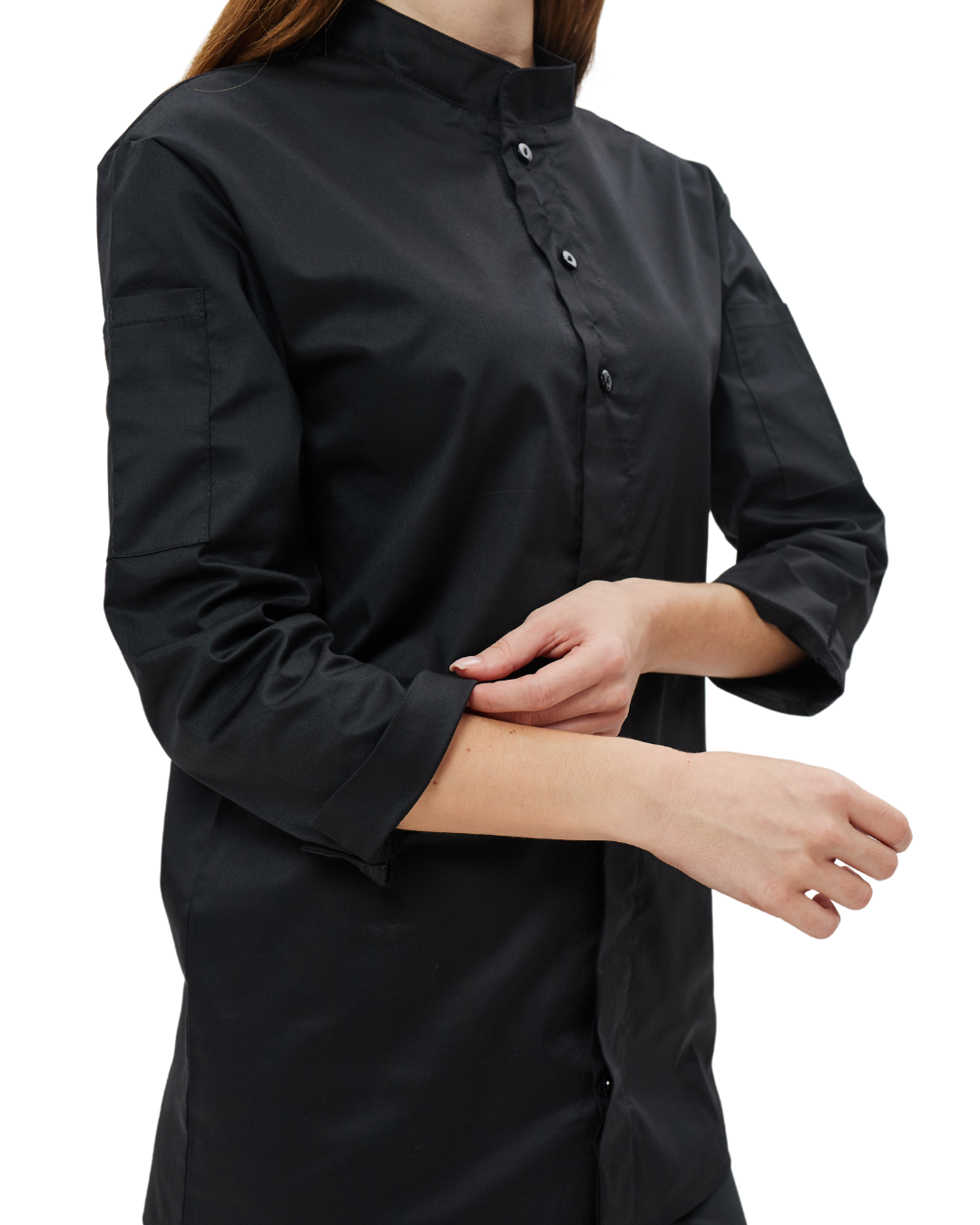 Сорочка-кітель унісекс рукав 3/4 Алекс Lux Form M Чорний (4614) - фото 5