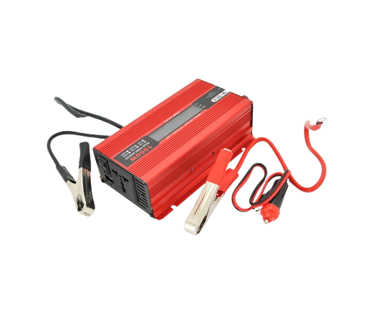 Автомобильный инвертор VTEK LCD 1000VA 600W 12V 220V аппроксимированная синусоида USB клеммы/крокодилы (30492766)