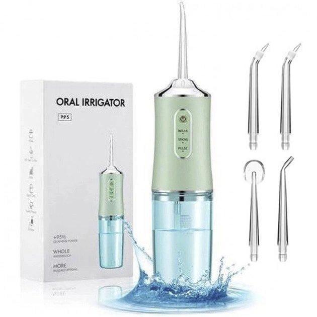 Іригатор портативний електричний Oral Irrigator Зелений/прозорий (S3J2-WGreen) - фото 2