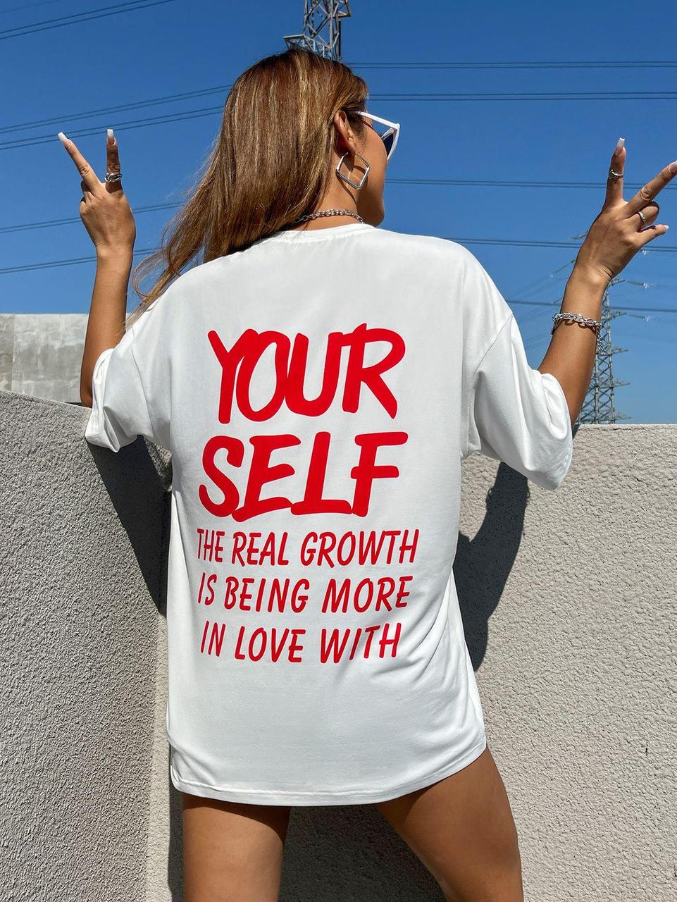 Футболка женская с принтом Pin-000-120 повседневная XL Белый (2664085674)