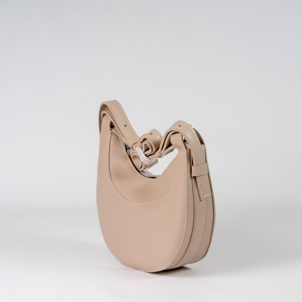 Сумка жіноча хобо з довгим ремінцем KVITUCHA № 54-24 Бежевий - фото 3