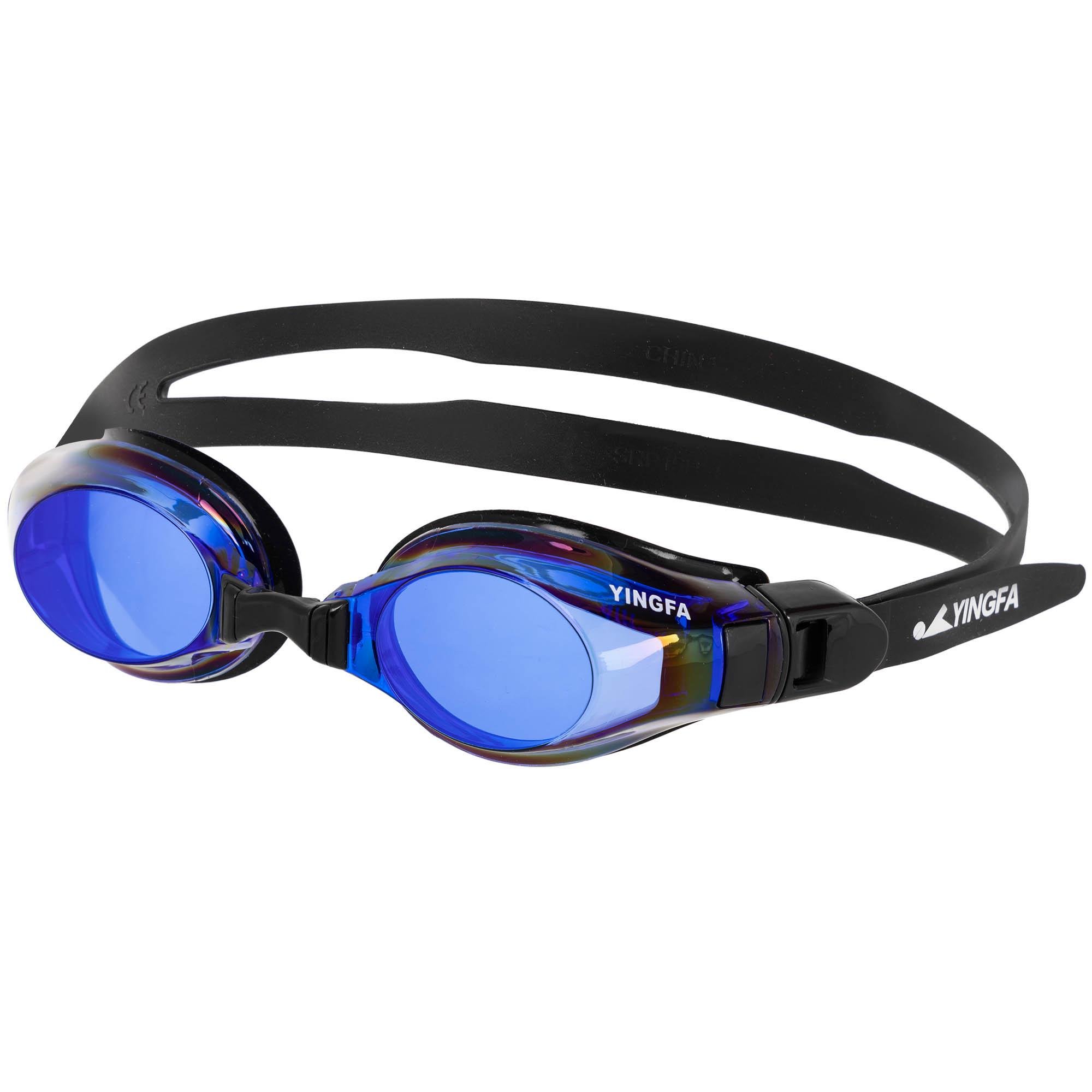 Очки для плавания взрослые YINGFA Y680AF-V радужные линзы Темно-сине-черный (Y680AF-V_Темно-синий-черный)