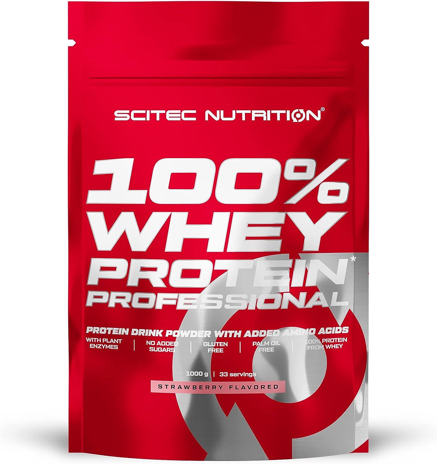 Протеин Scitec Nutrition 100 Whey Protein Professional Strawberry 1000 г (00000038409)