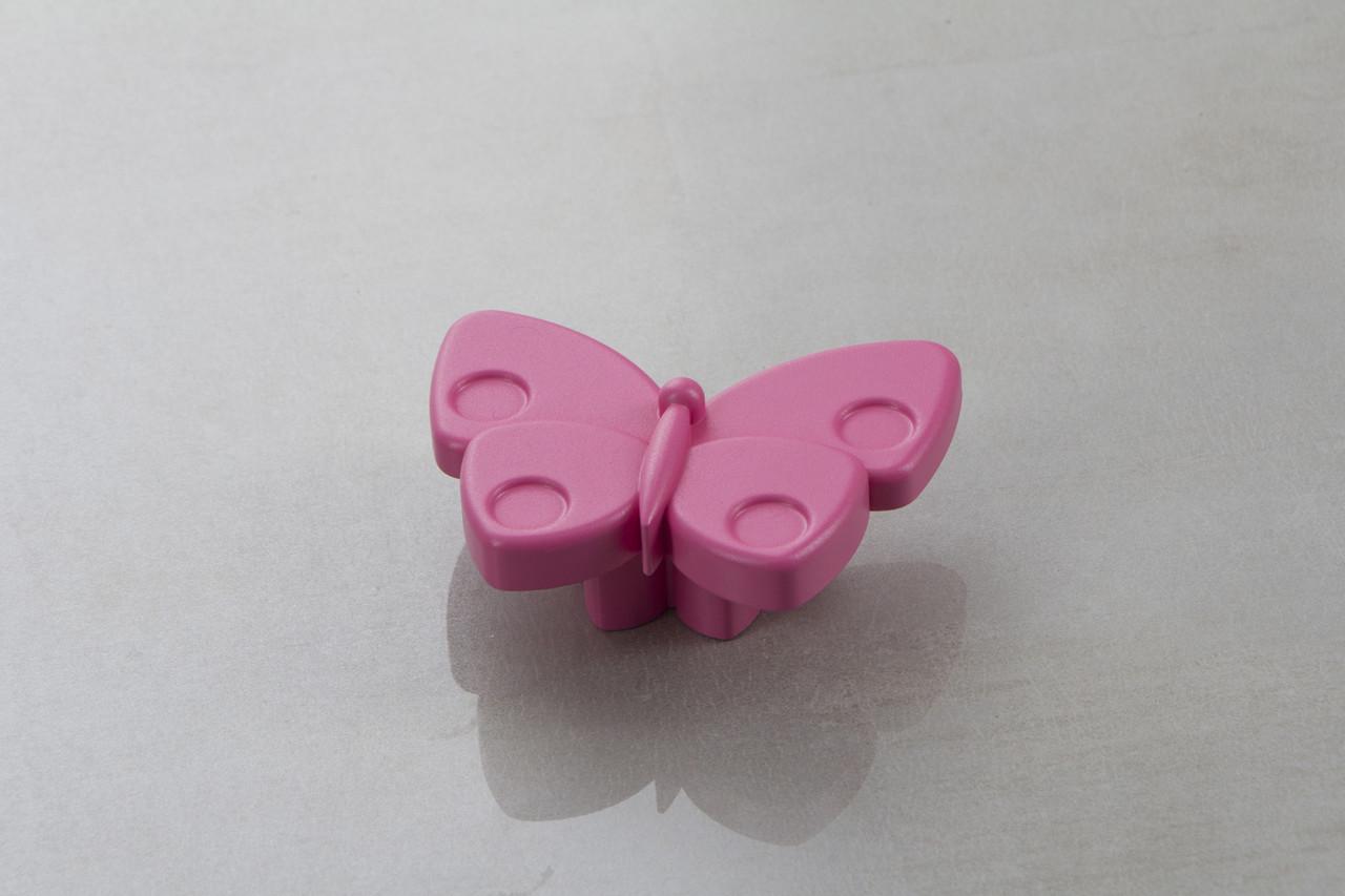 Мебельная ручка Poliplast Бабочка РП-28 Розовая матовая (16186)