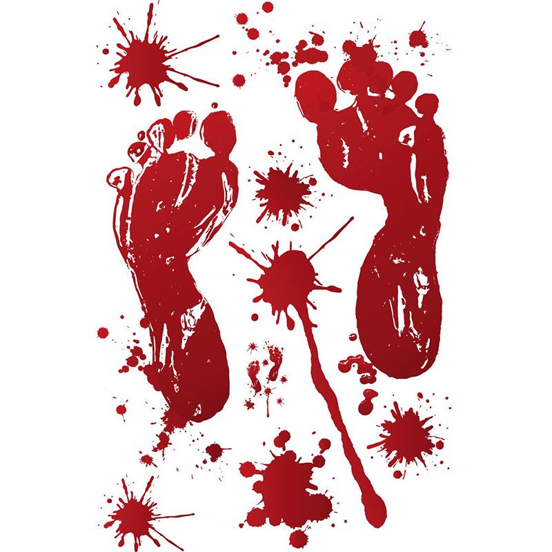 Наклейки на Хэллоуин Кровь 42х28 см Красный (31005)