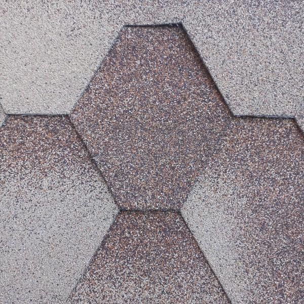 Битумная черепица Aquaizol Мозаика 3,0 м2 Сахара (29634801)