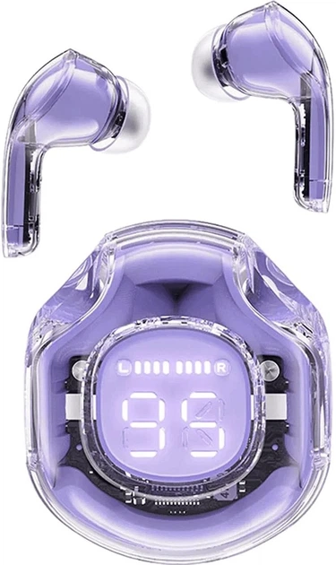 Навушники бездротові TWS ACEFAST T8 Crystal Alfalfa Purple (KST-6974316282266)