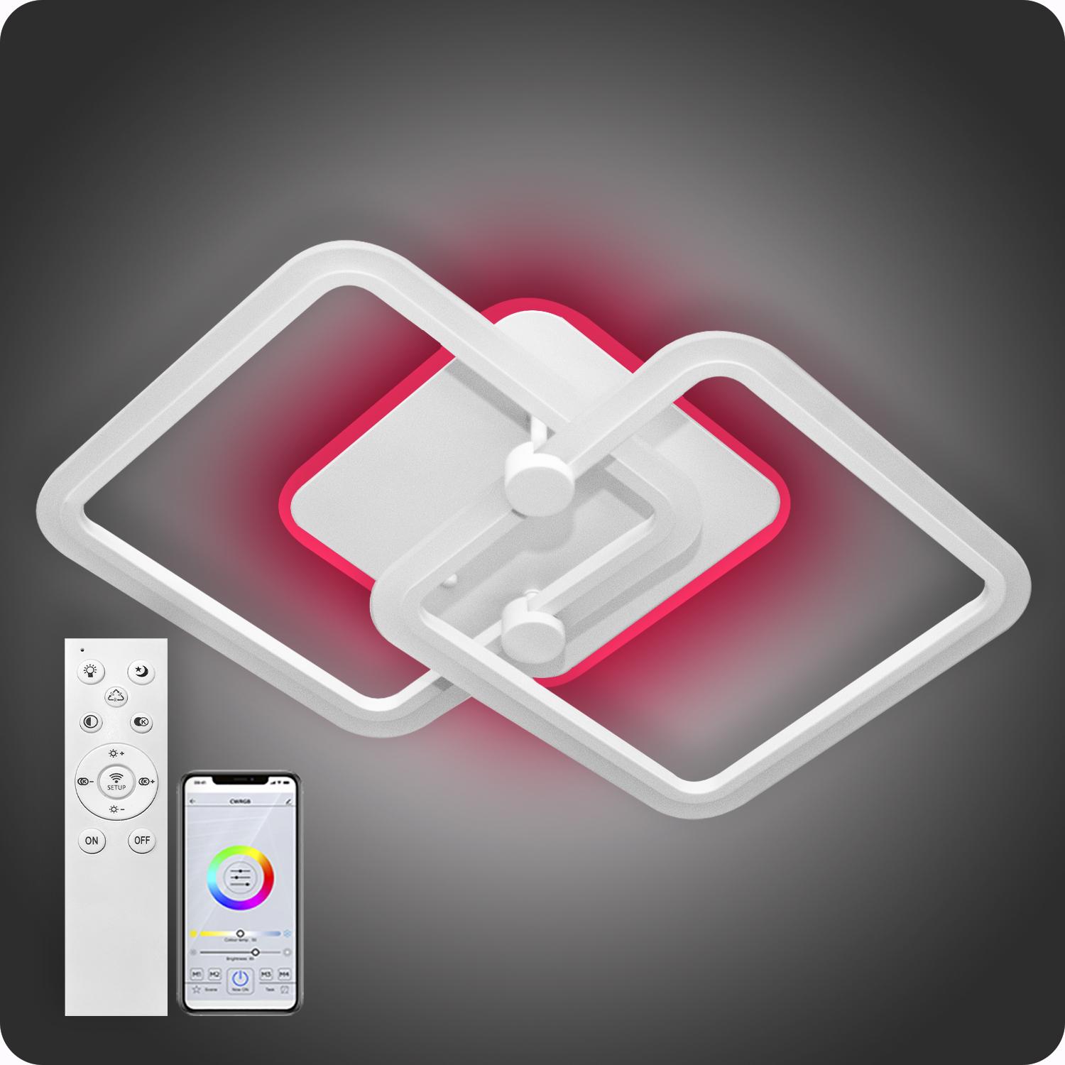 Люстра світлодіодна 517 Light 3color з пультом 80 Вт Білий (02092) - фото 3 Люстра світлодіодна 517 Light 3color з пультом 80 Вт Білий (02092) - фото 3