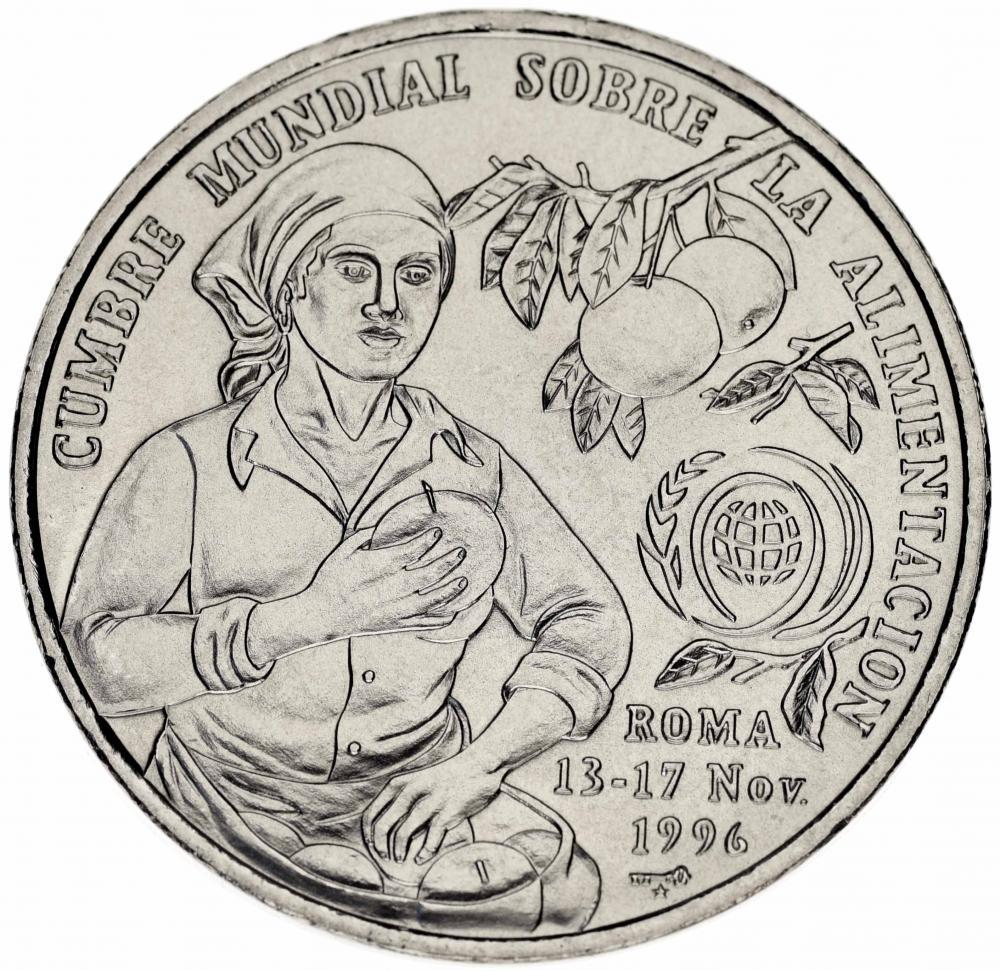 Коллекционная монета Куба 1 песо 1996 UNC FAO ФАО (KM#731) Коллекционная монета Куба 1 песо 1996 UNC FAO ФАО (KM#731)