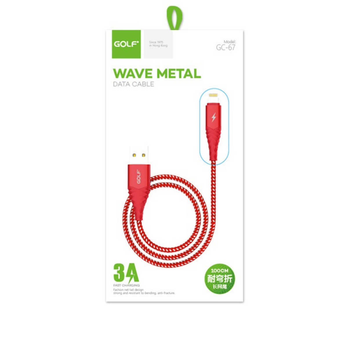 Кабель Golf GC-67I Lightning Red - фото 2