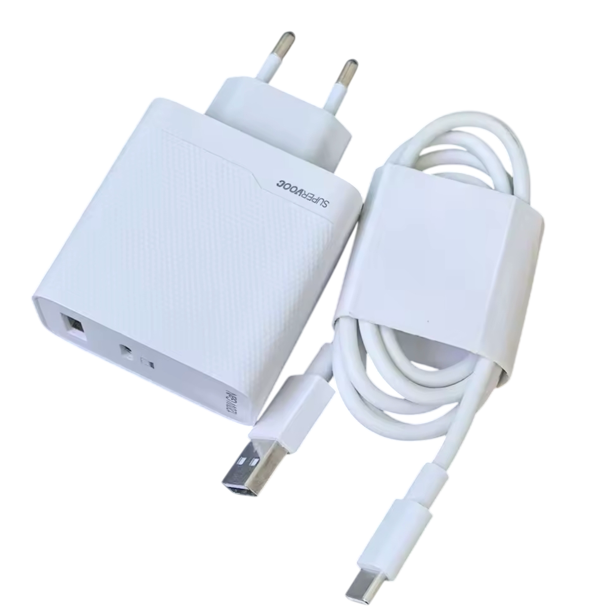 Зарядное устройство для сети OPPO SuperVOOC USB-C+USB-A 120W OEM с кабелем 1 м (36978116)