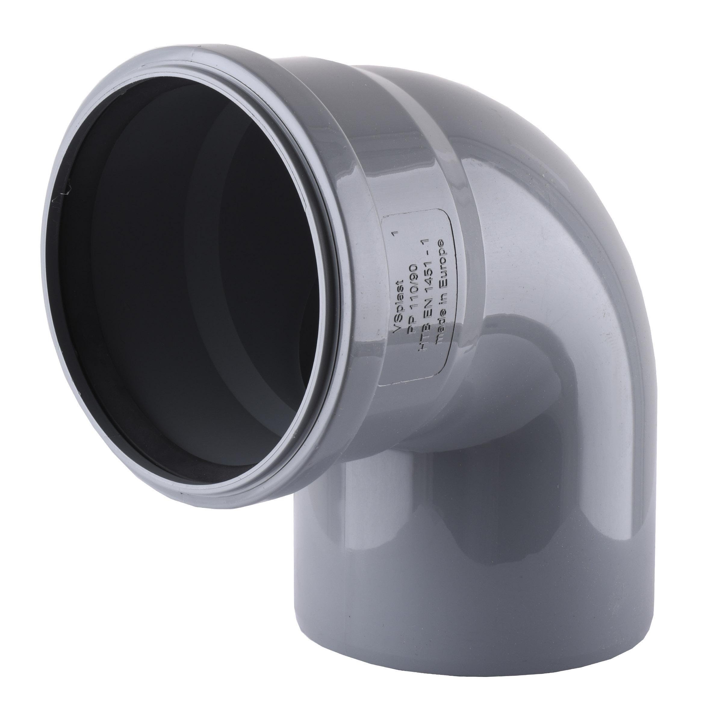 Колено VSPlast 110 мм x 90° Серый (GSR-000016338)