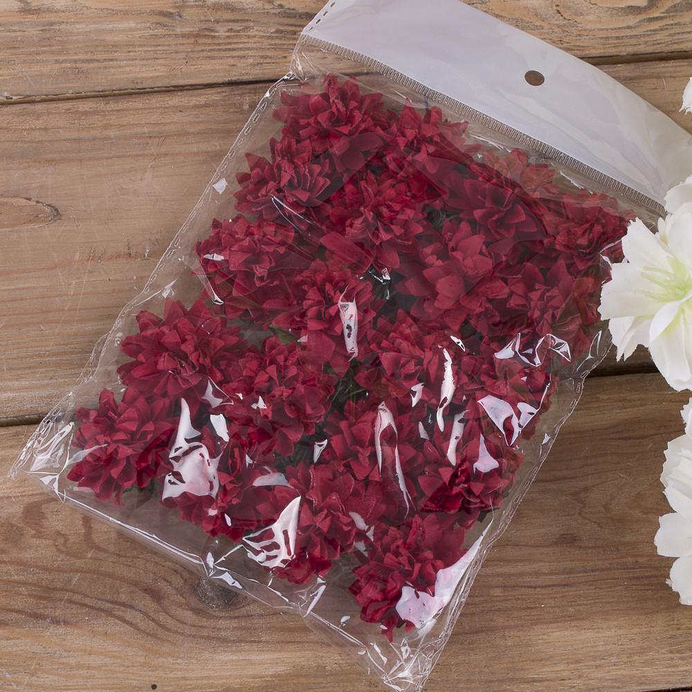 Бутоньерка хризантема бумажная 20 шт. Красный (3983-4)