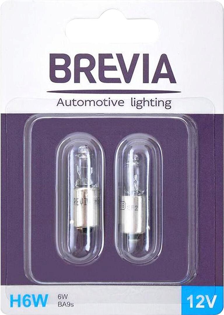 Лампочка с цоколем Brevia H6W 12V-6Вт BA9S 2 шт. Белый