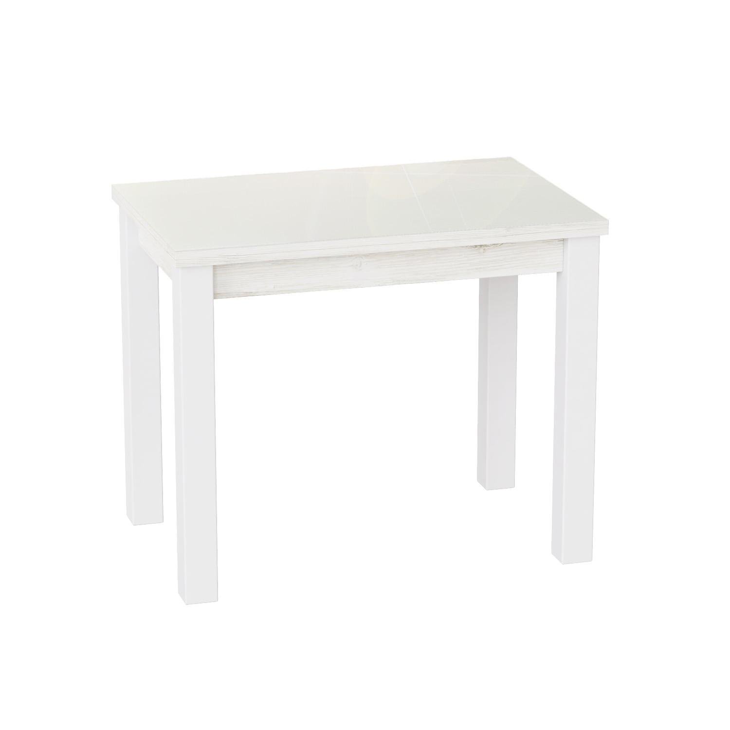 Обеденный стол-трансформер Dinner Glass 900x750x600 мм Артвуд светлый/Белое стекло (GATB16202000101) Обеденный стол-трансформер Dinner Glass 900x750x600 мм Артвуд светлый/Белое стекло (GATB16202000101)