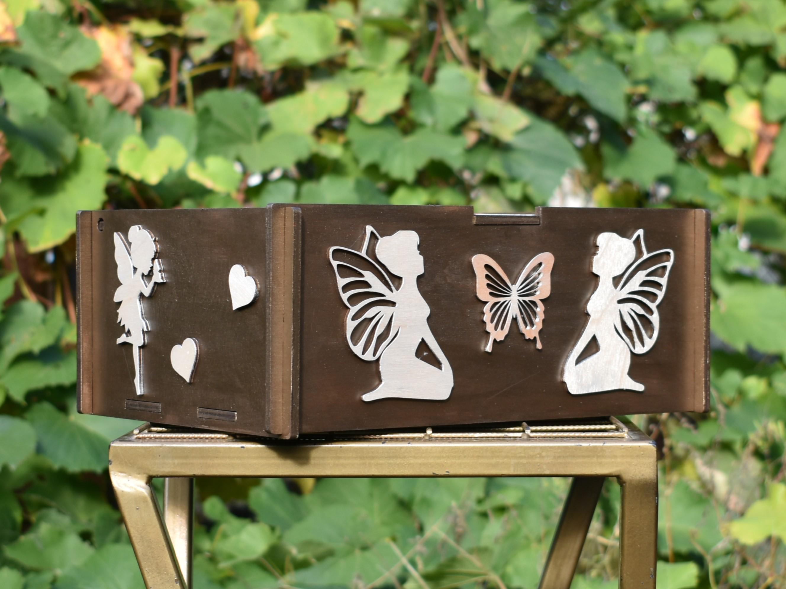 Подарочная коробка Фея 3D из фанеры 20х30х12 см (21683063) - фото 6 Подарочная коробка Фея 3D из фанеры 20х30х12 см (21683063) - фото 6